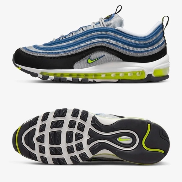 NWOB Nike Shoes Women’s Nike Air Max 97 Og Atlantic Blue/Yellow Dq9131-400 - Picture 10 of 12